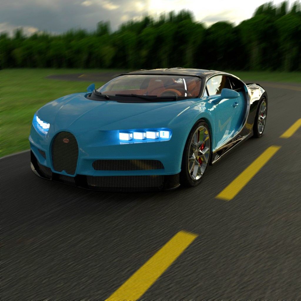 Bugatti Chiron with Interior preview image 1